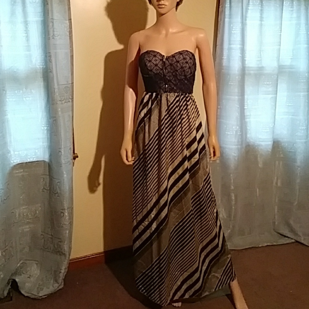 Dress by New look navy blue and tan